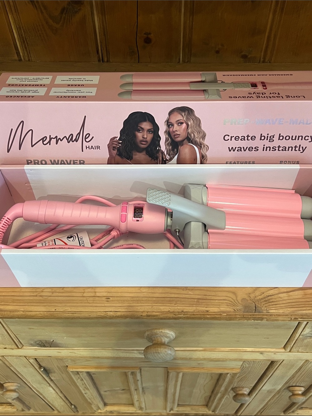 Mermade Hair Pro Waver - Pink Styling Tool